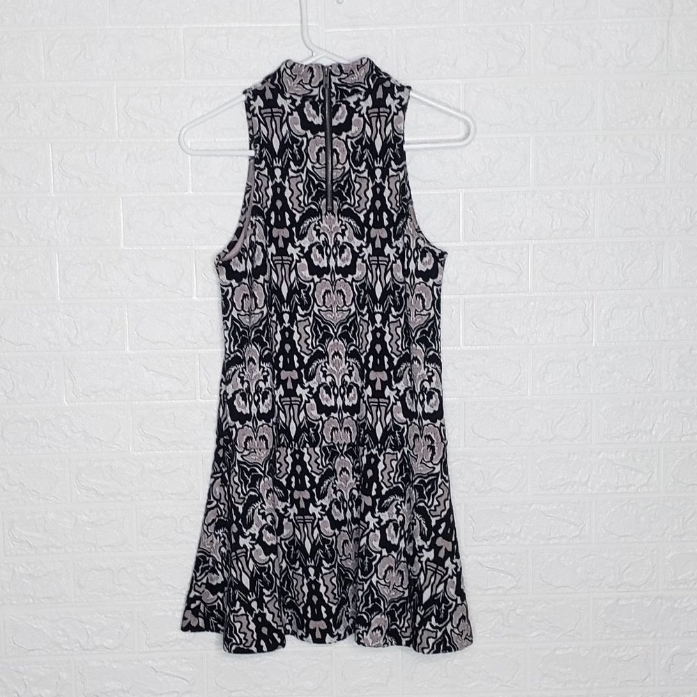 EUC FREE PEOPLE AMELIA BLACK GREY SLEEVELESS ZIP FORM FIT MINI DRESS - Picture 5 of 9
